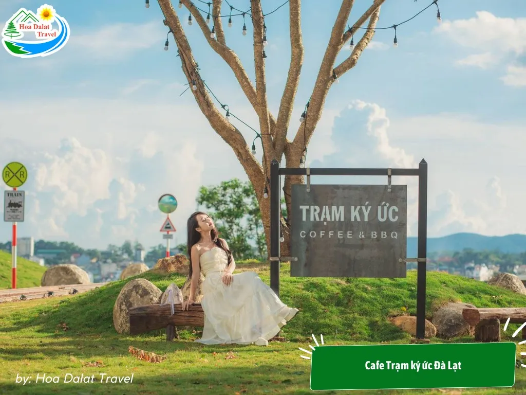 A beautiful check-in corner at Tram Ky Uc Coffee Shop Da Lat