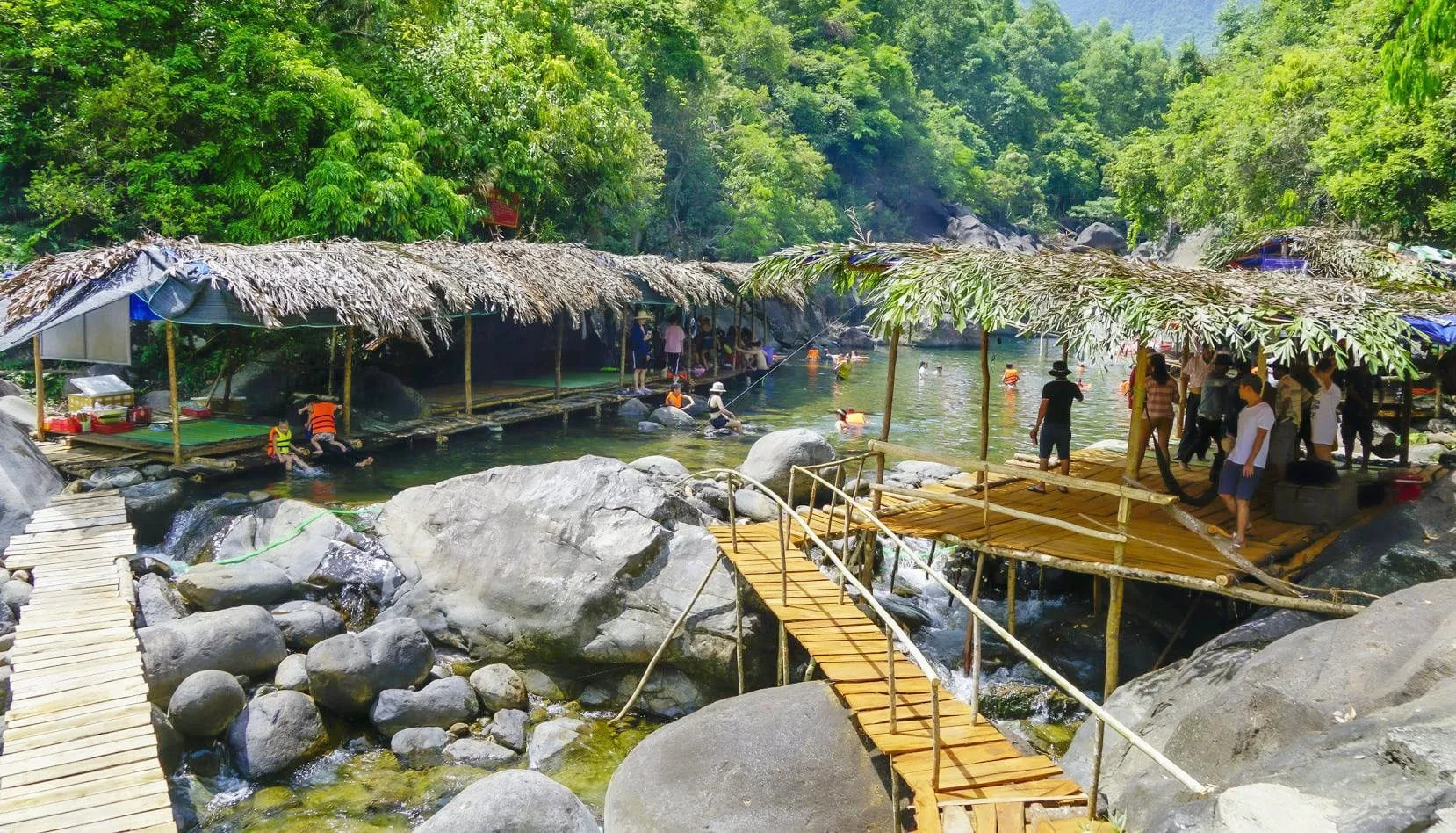 Local people trading, earning their main income from the stream