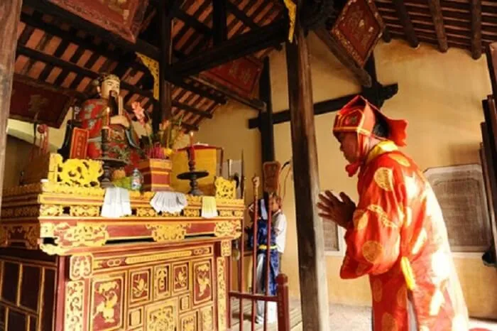 Ancestral temple, a place of worship for carpentry ancestors in Kim Bong Village