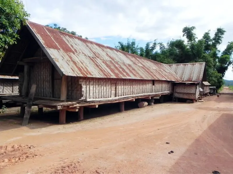 Traditional stilt houses of the M'Nông people in Jun village near Lak Lake