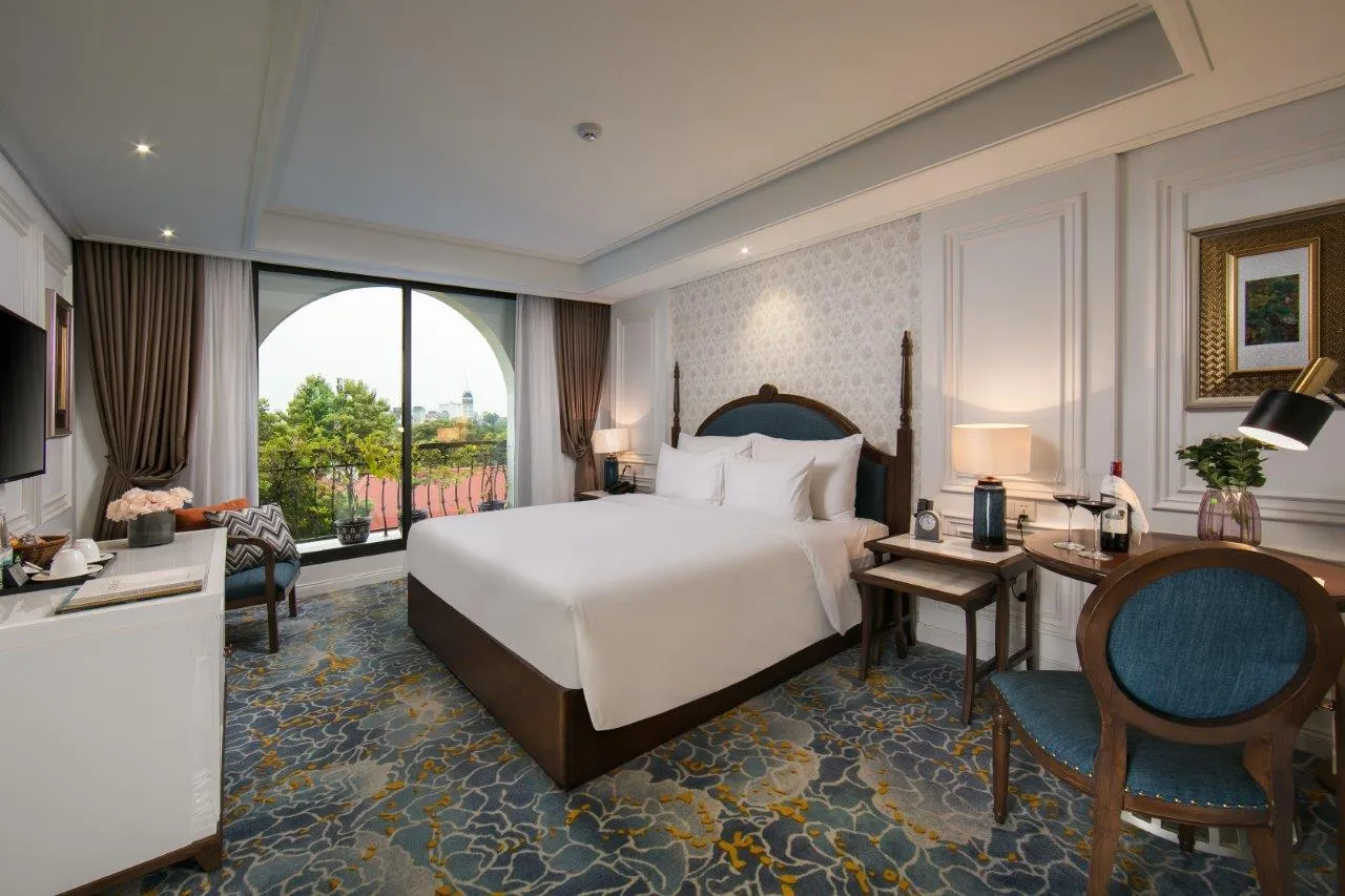 Room with Hoan Kiem Lake view at The Oriental Jade Hotel