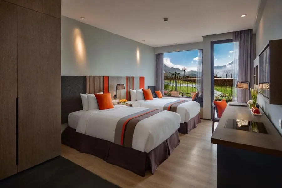 Luxurious room at Sapa Lao's Leisure with classic European design