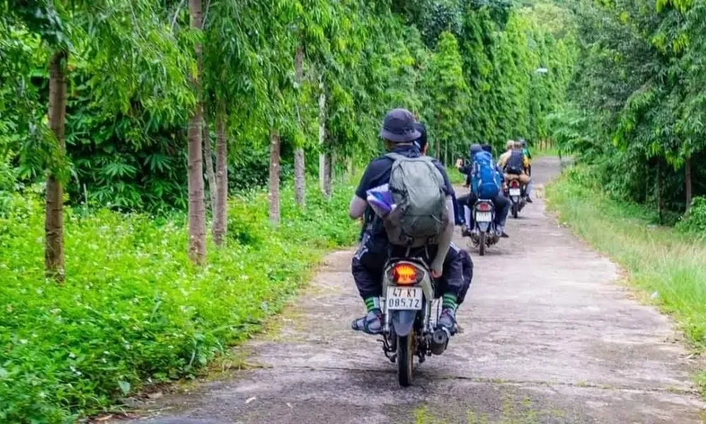 Motorbiking is a popular choice for young people traveling to Chu Yang Sin National Park