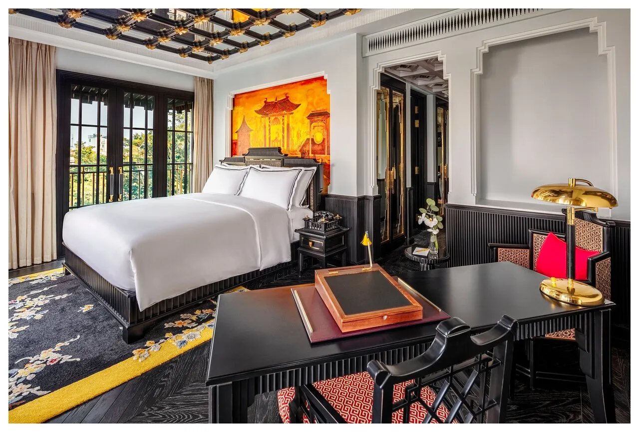 Luxurious main lobby at Capella Hanoi