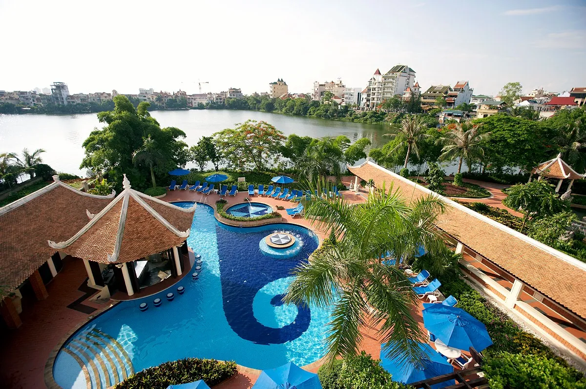 Sheraton Hanoi Hotel: Hotel with green space and West Lake views