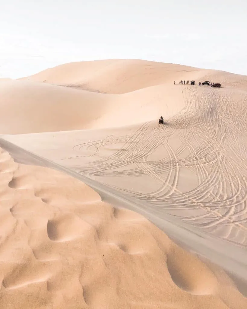 The majesty of the white sand dunes will surprise you with the feeling of being in a vast desert!