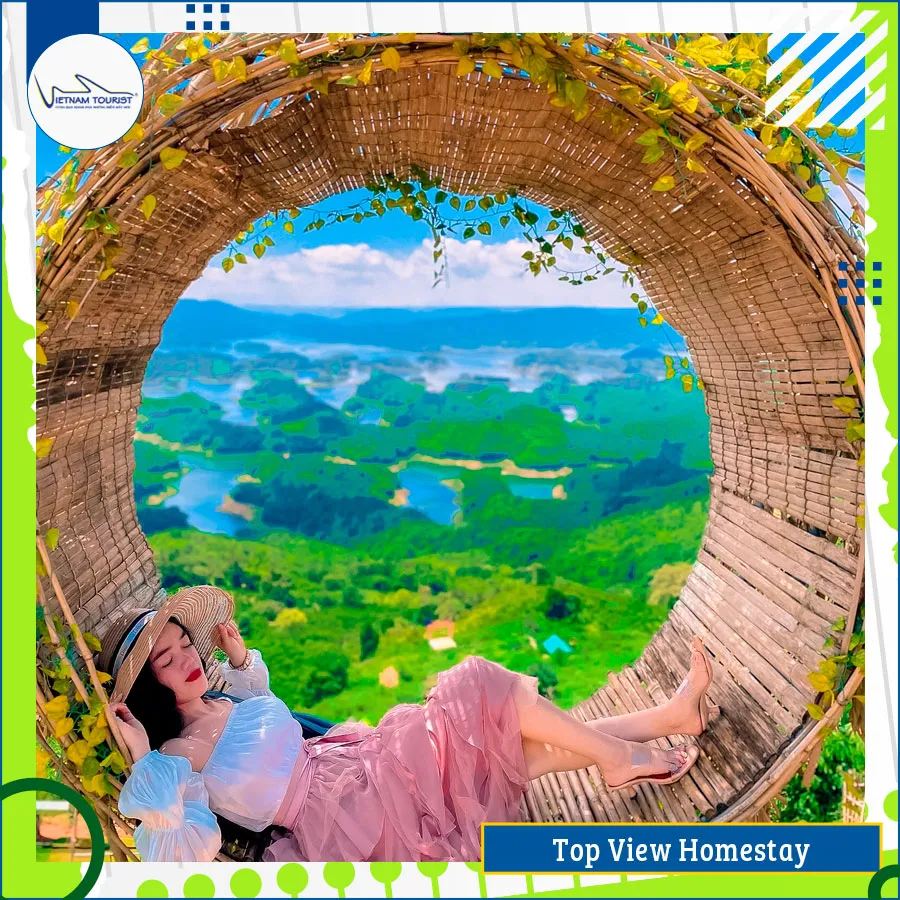 Tà Đùng Top View Homestay nhìn từ trên cao