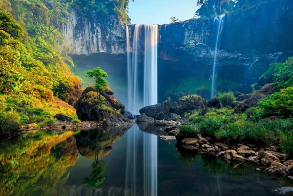 K50 Waterfall hidden in the Kon Chu Rang forest