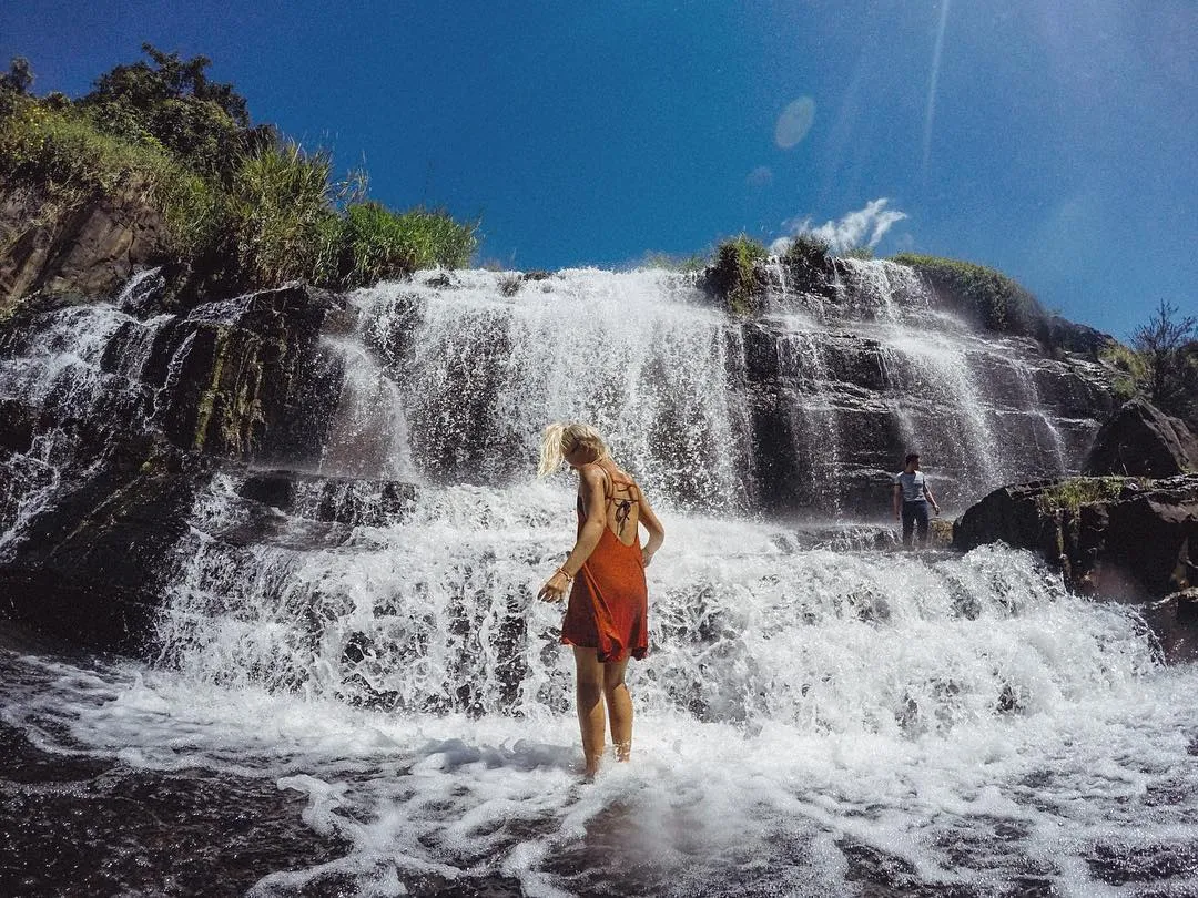 Majestic Pongour Waterfall with 7 natural stone tiers