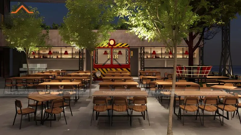 Cozy and relaxing cafe space design - Model 2