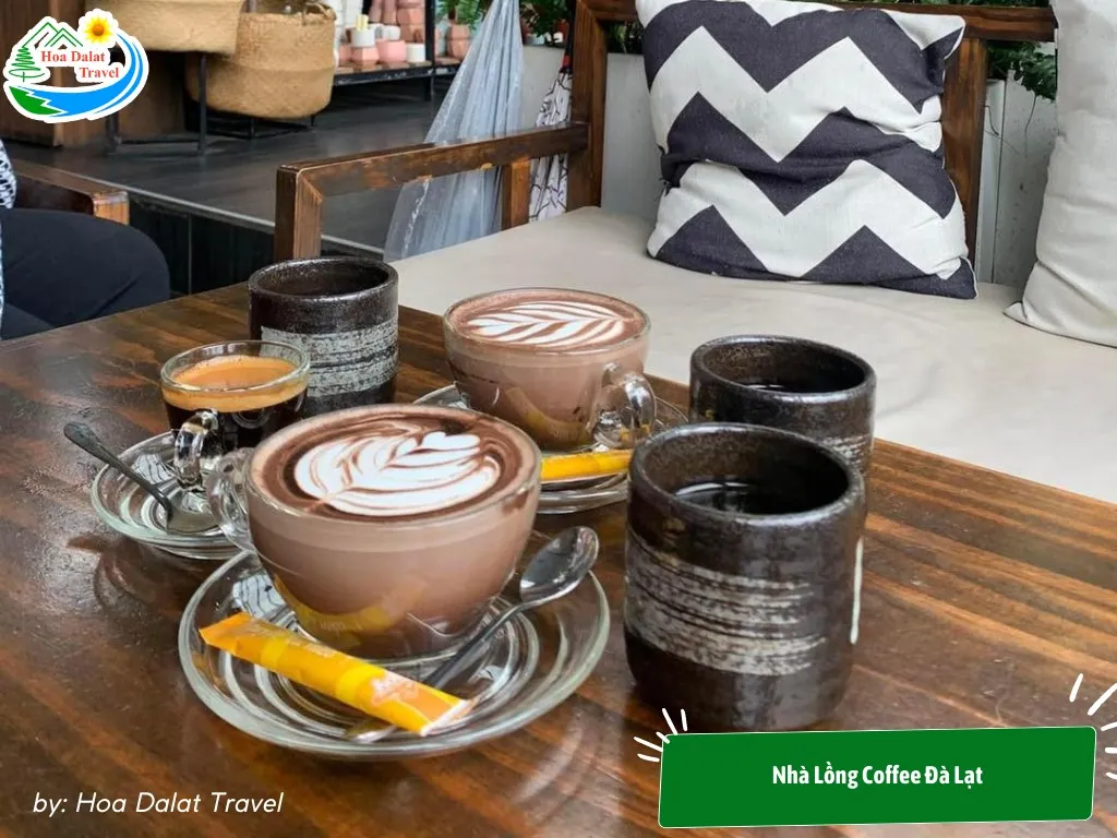 Diverse menu at Nha Long Coffee, from coffee, cocoa, tea...