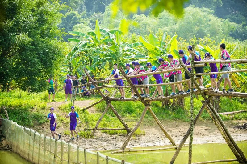 Thung Nham tourist area with caves and natural landscape