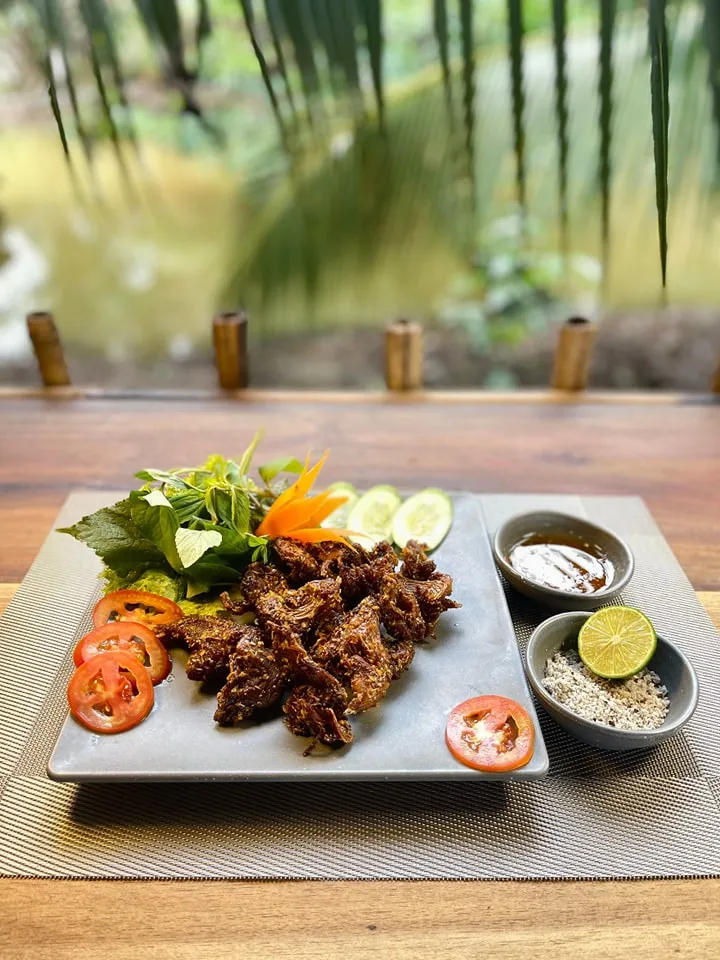 Appetizing grilled giant river prawns with scallion oil, an irresistible flavorful dish.