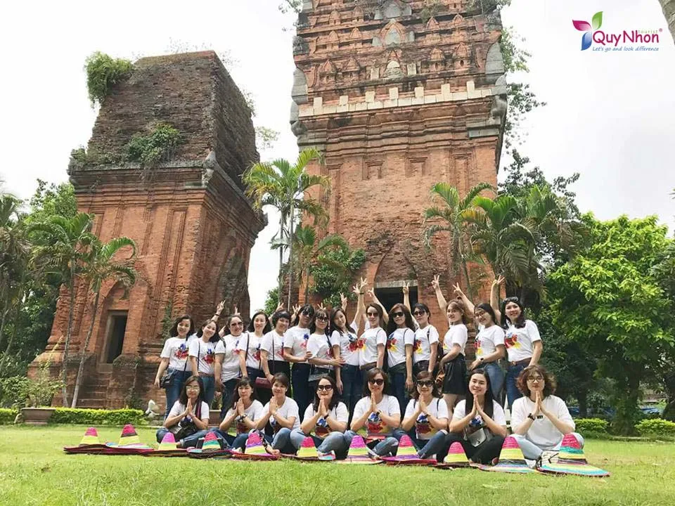 Twin Cham Towers in Quy Nhon, a popular tourist destination in Vietnam.