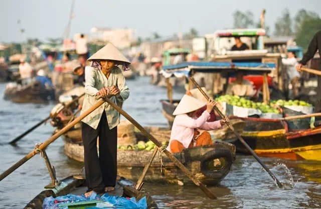 Fresh and delicious fruits, Mekong Delta specialties at Cai Be Floating Market
