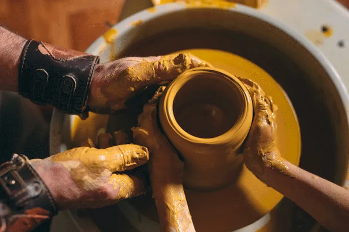Experiencing handmade pottery making at Bat Trang craft village