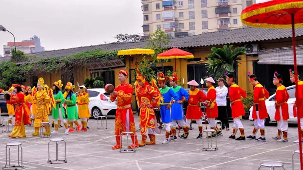 Colorful costumes in the Giong Festivals in Hanoi