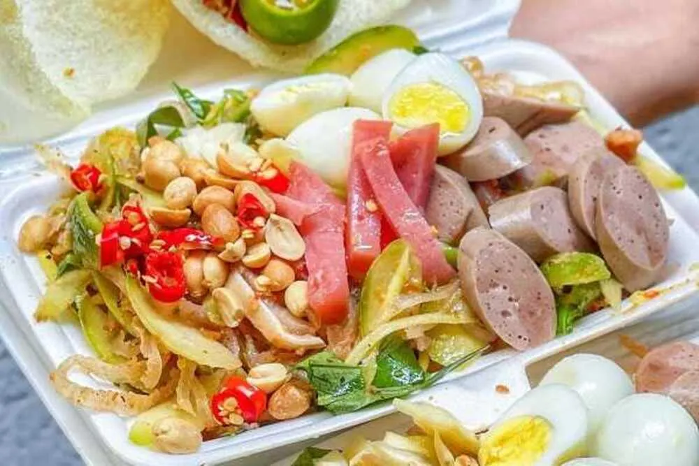 Appealing Saigon-style mixed tre with various ingredients
