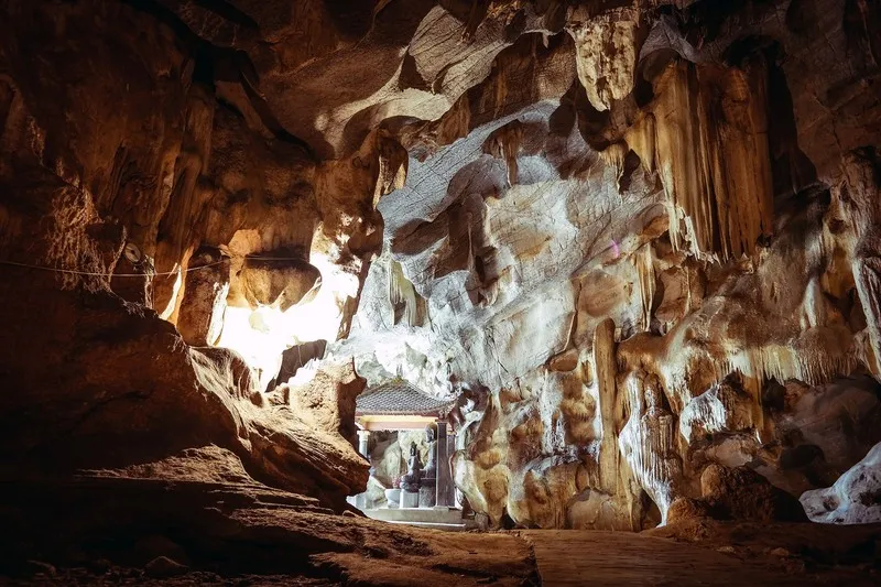 Ethereal beauty of stalactites in Tam Coc cave