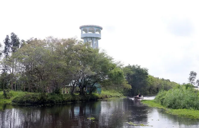 Vọng lâm đài phục vụ du khách ngắm rừng Vườn Quốc gia U Minh Thượng (Kiên Giang). (ảnh: Lê Huy Hải/TTXVN)